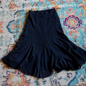 Black flare skirt